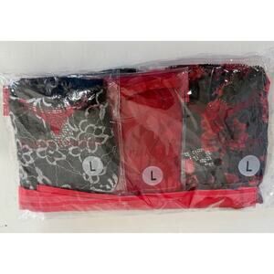 NWT Knotty Knickers, 6 Pair of Lace Thong Panties, Sealed, Assorted Colors Large